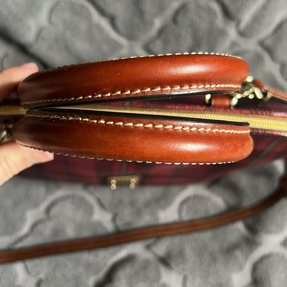 Dooney & Bourke Plaid Coated Cotton Zip Zip Satchel with Shoulder Strap - Picture 3 of 16